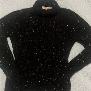 Black TSE Turtleneck Sweater 70% Cashmere 30% Wool size M